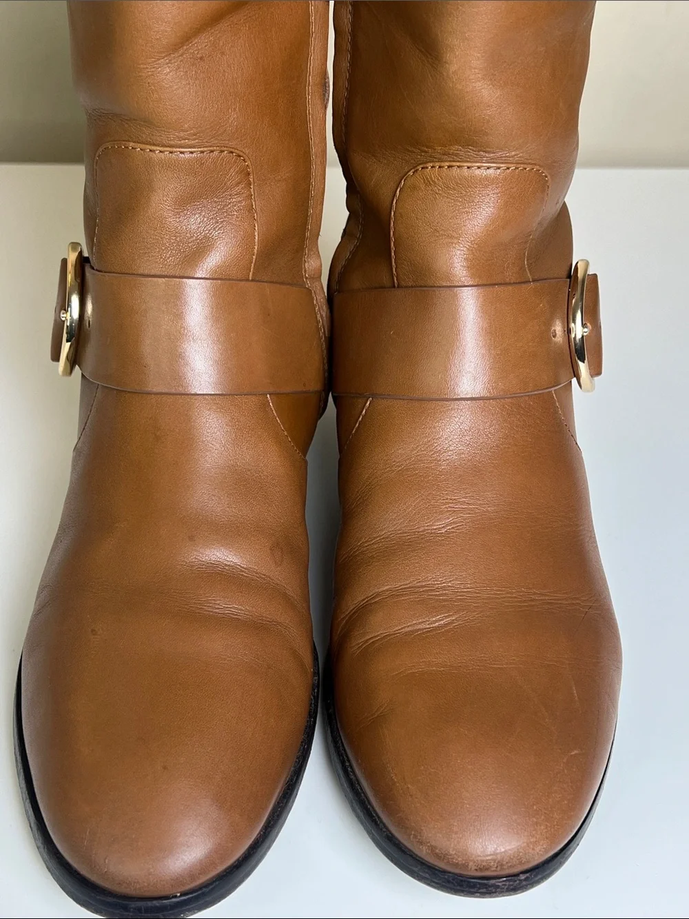 Tory Burch Sofia Brown Leather Knee-High Riding Boots Size 9